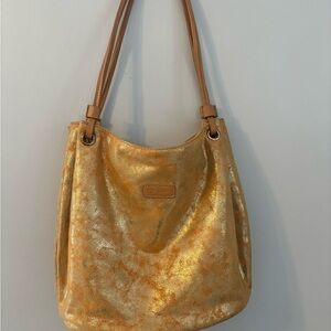 270A Blush Gold with orange Shoulder Bag